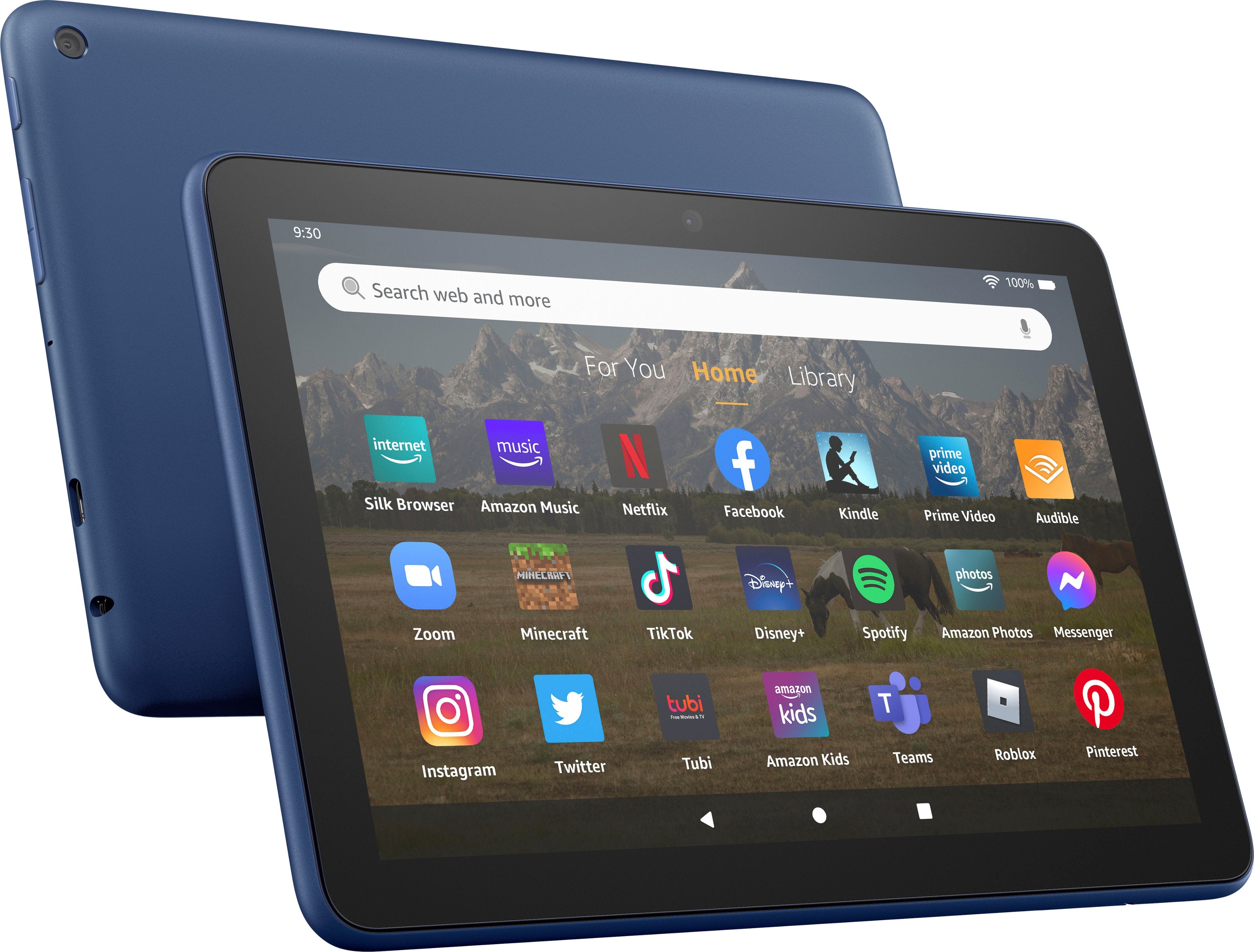 Amazon - Fire HD 8 (2022) 8" HD tablet with Wi-Fi 64 GB - Denim | BBSS55A