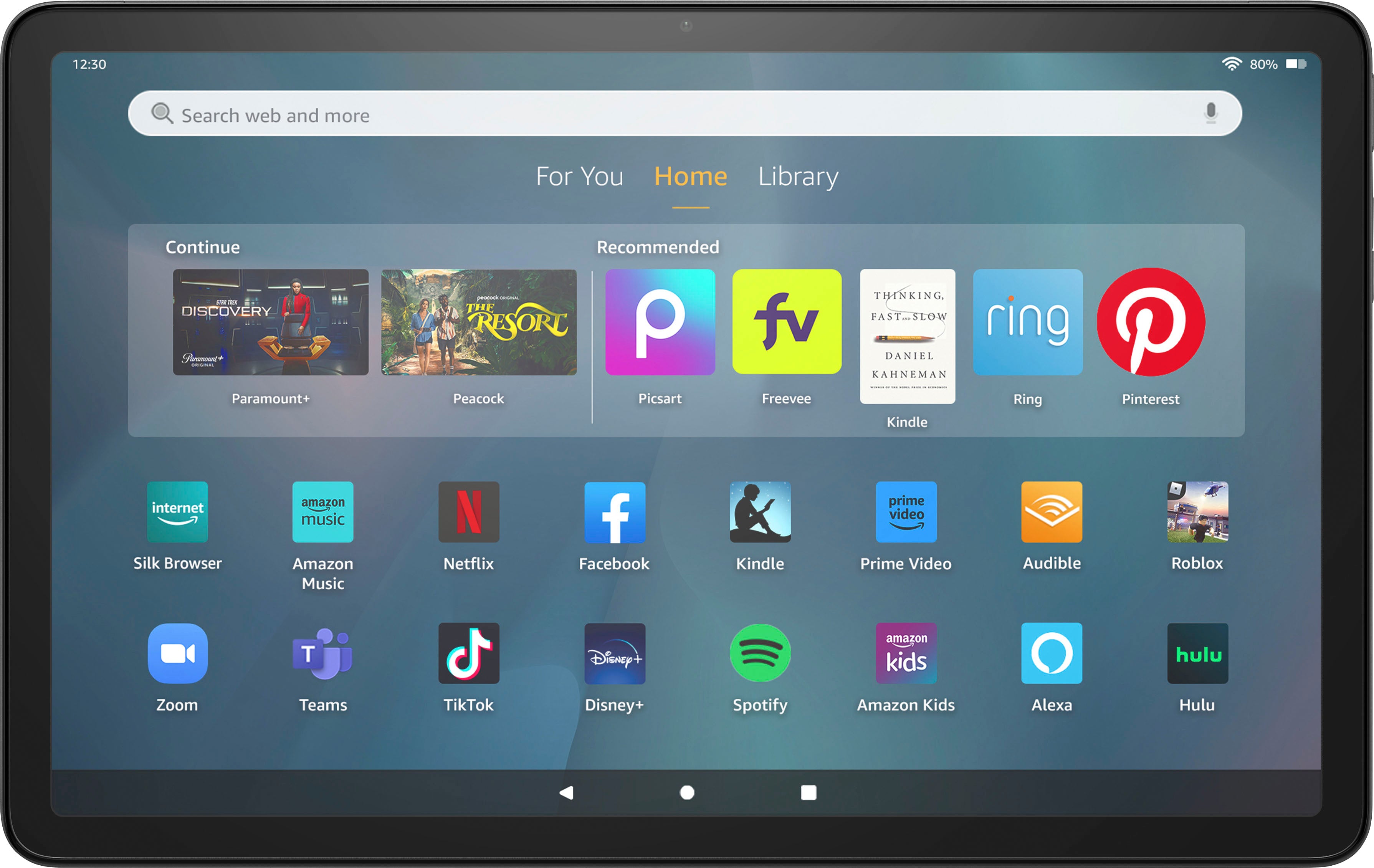 Amazon - Fire Max 11 tablet, vivid 11" display, octa-core processor, 4 GB RAM, 14-hour battery life, 128 GG - Gray | BBSS64A