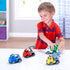 Kid Connection Friction Powered Utility Trucks Play Set, 4 Pieces | MTTS128