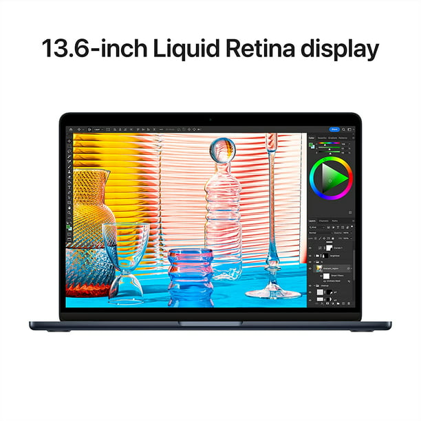 2022 Apple MacBook Air Laptop with M2 chip: 13.6-inch Liquid Retina Display, 8GB RAM, 256SSD Storage, Midnight, Certified Pre-Owned | MTTS3