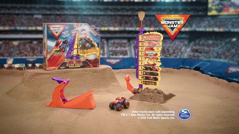 Monster Jam World Finals Big Air Challenge Playset with Monster Truck Vehicle, For Ages 3 and up | MTTS132