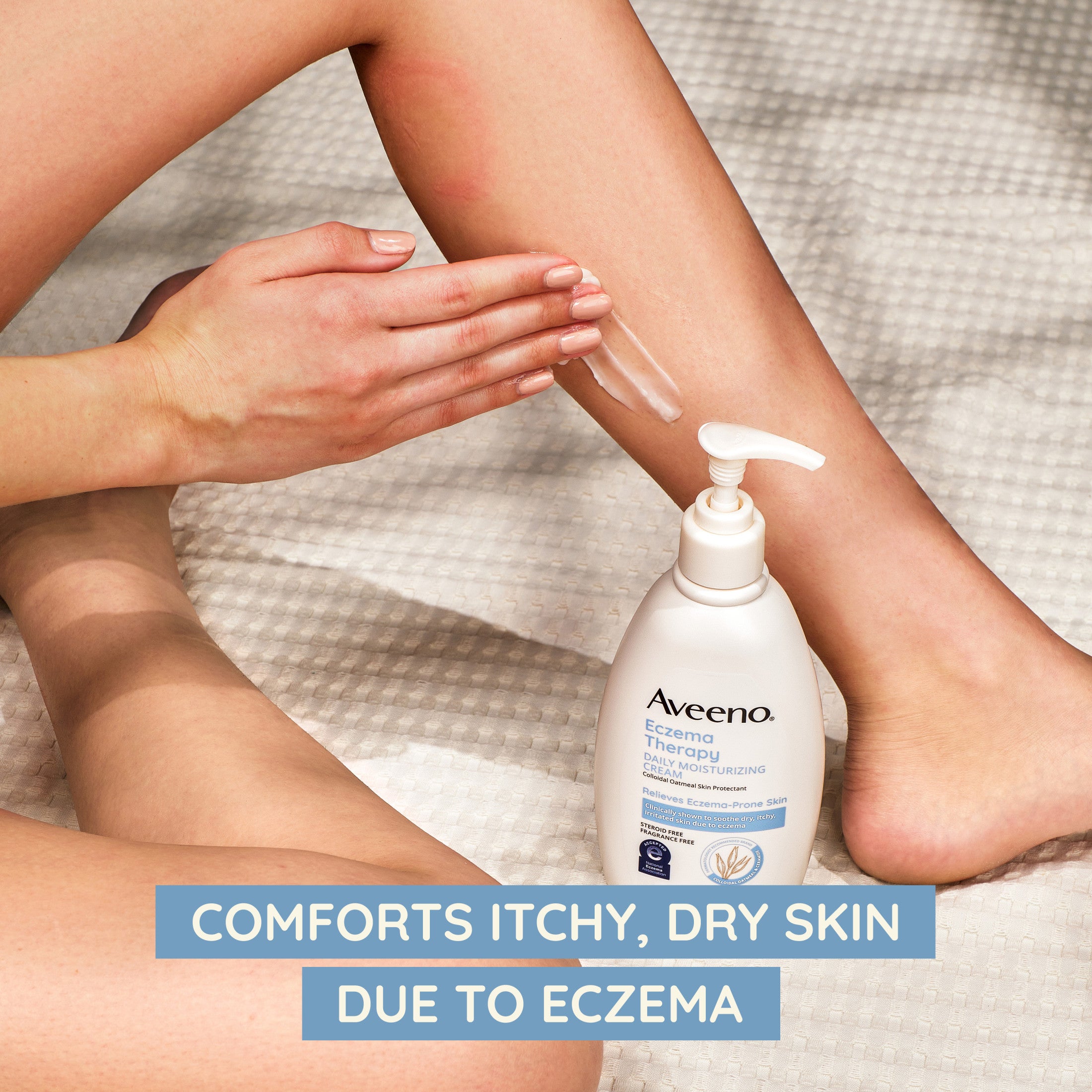 Aveeno Eczema Therapy Daily Moisturizing Body Lotion, Fragrance Free Cream, 7.3 oz | MTTS345