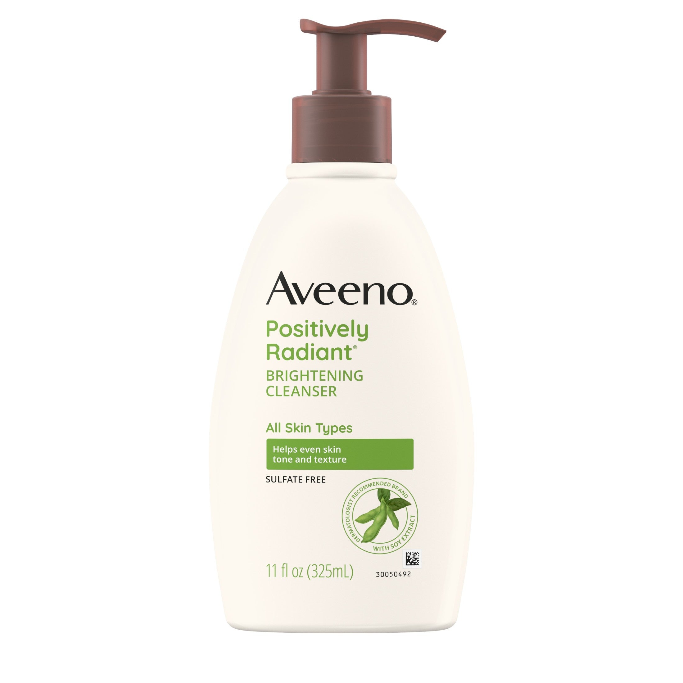 Aveeno Positively Radiant Brightening Facial Cleanser, Face Wash, 11 oz | MTTS378