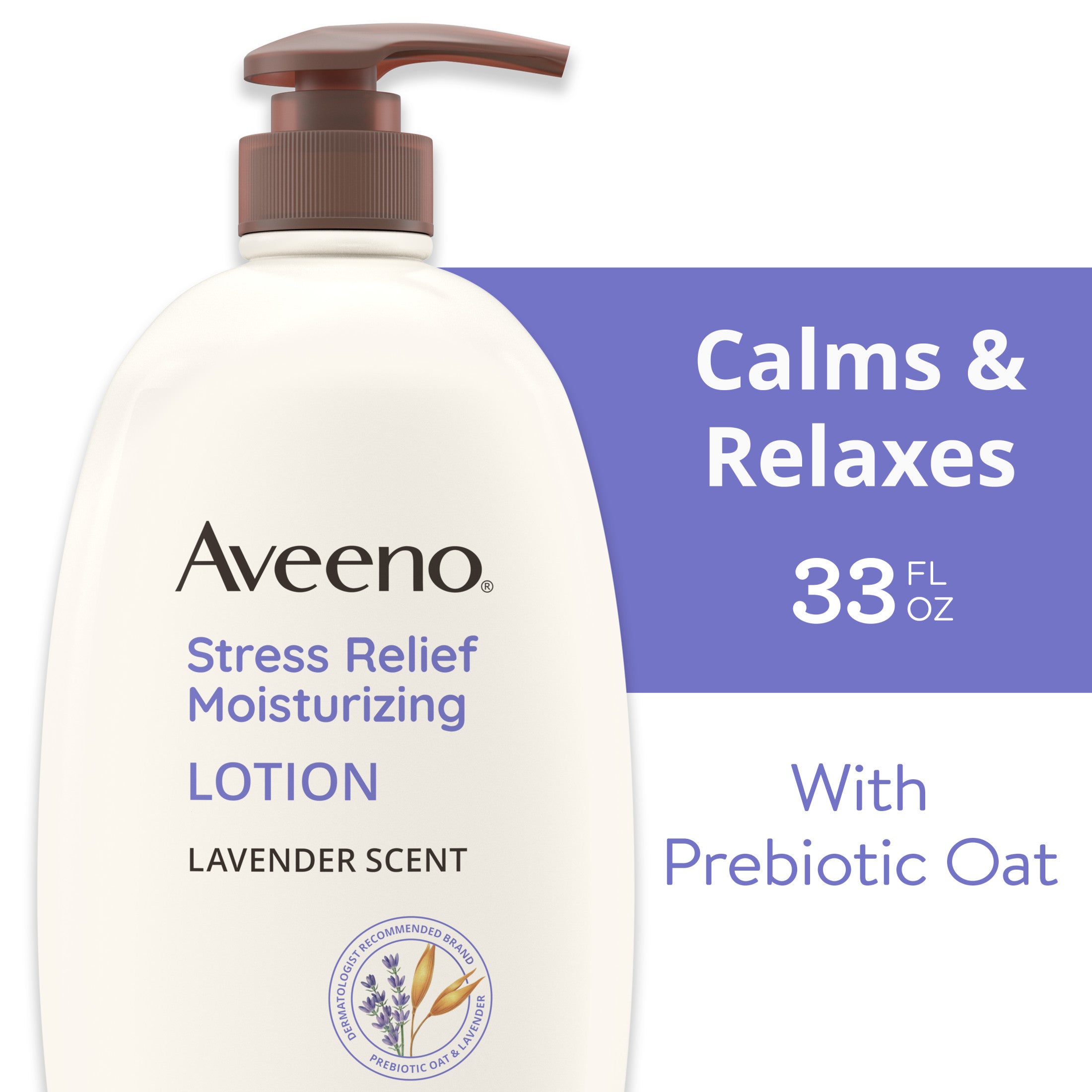 Aveeno Stress Relief Moisturizing Lotion with Lavender Scent, 33 fl. oz | MTTS344