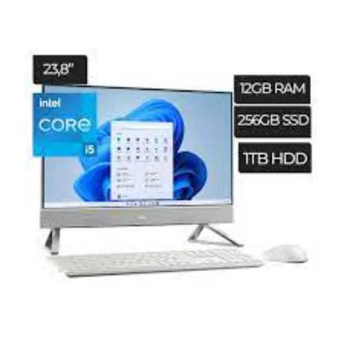 Dell Inspiron 24 5410-5969WHT ALL-IN-ONE Desktop Core™ i5-1235U  1TB + 256GB SSD 12GB 23.8″ (1920×1080) TOUCHSCREEN  WIN11 Keyboard Mouse WHITE. 1 Year Warranty  | PPLG480a