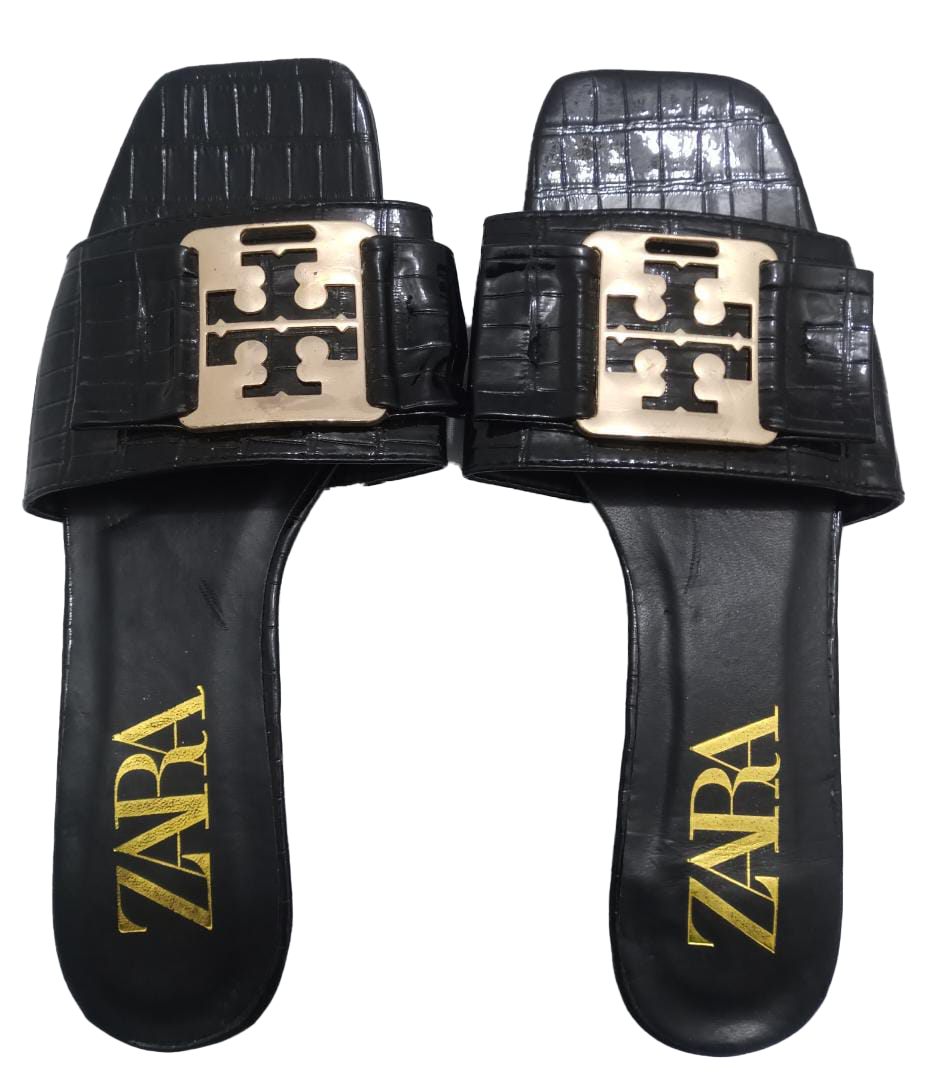 Zara Small Heel Slippers Shoe | DNY2a