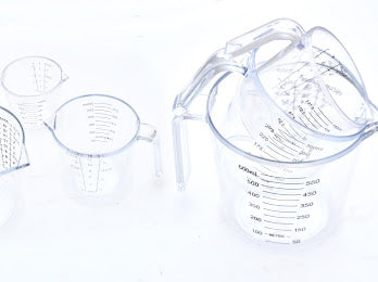 Acrylic Set of 3 Pyrex Measuring Jugs – 600ml, 300ml, 150ml – For Hotels and Restaurants | TCHG221a