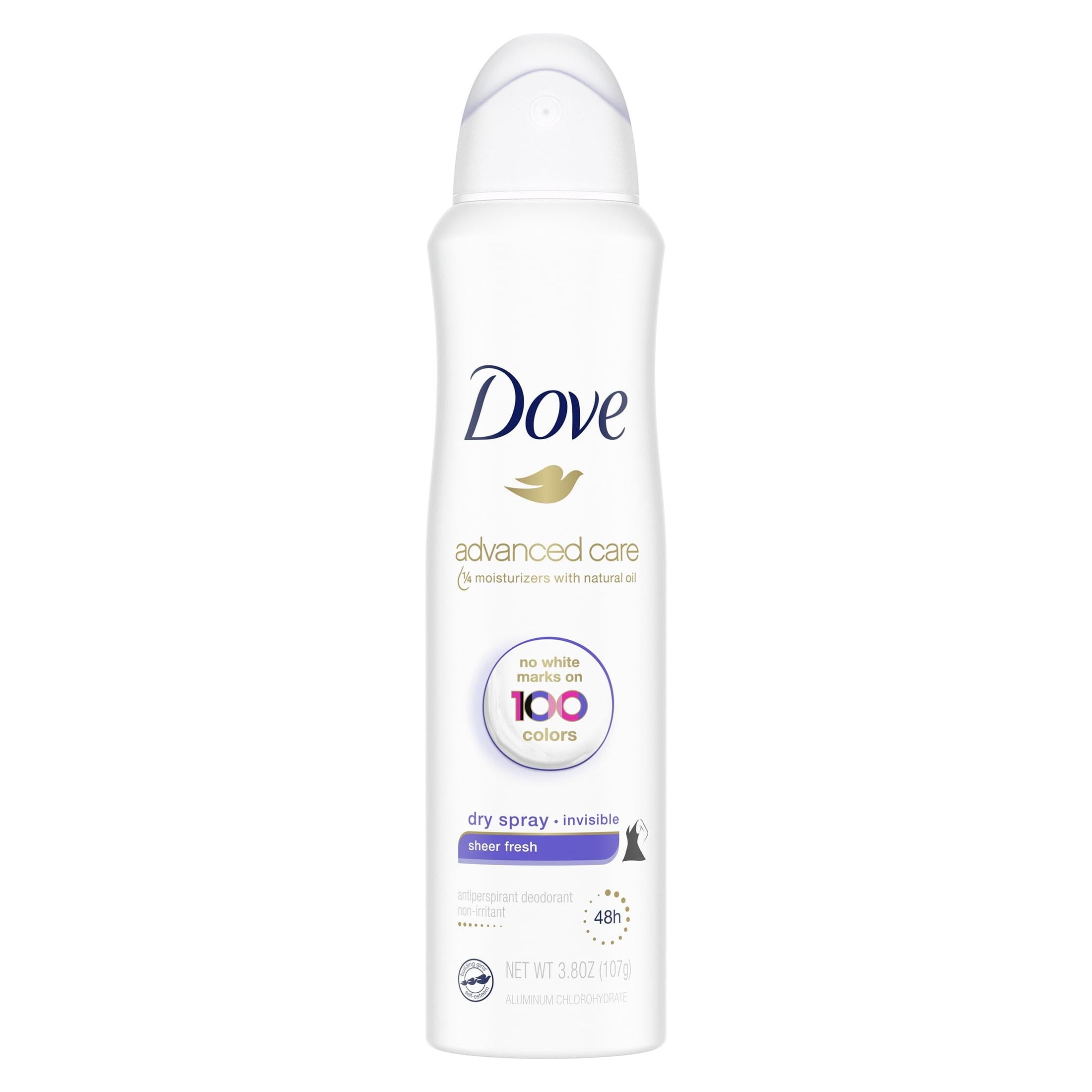 Dove Advanced Care Long Lasting Antiperspirant Deodorant Dry Spray, Sheer Fresh, 3.8 oz | MTTS240