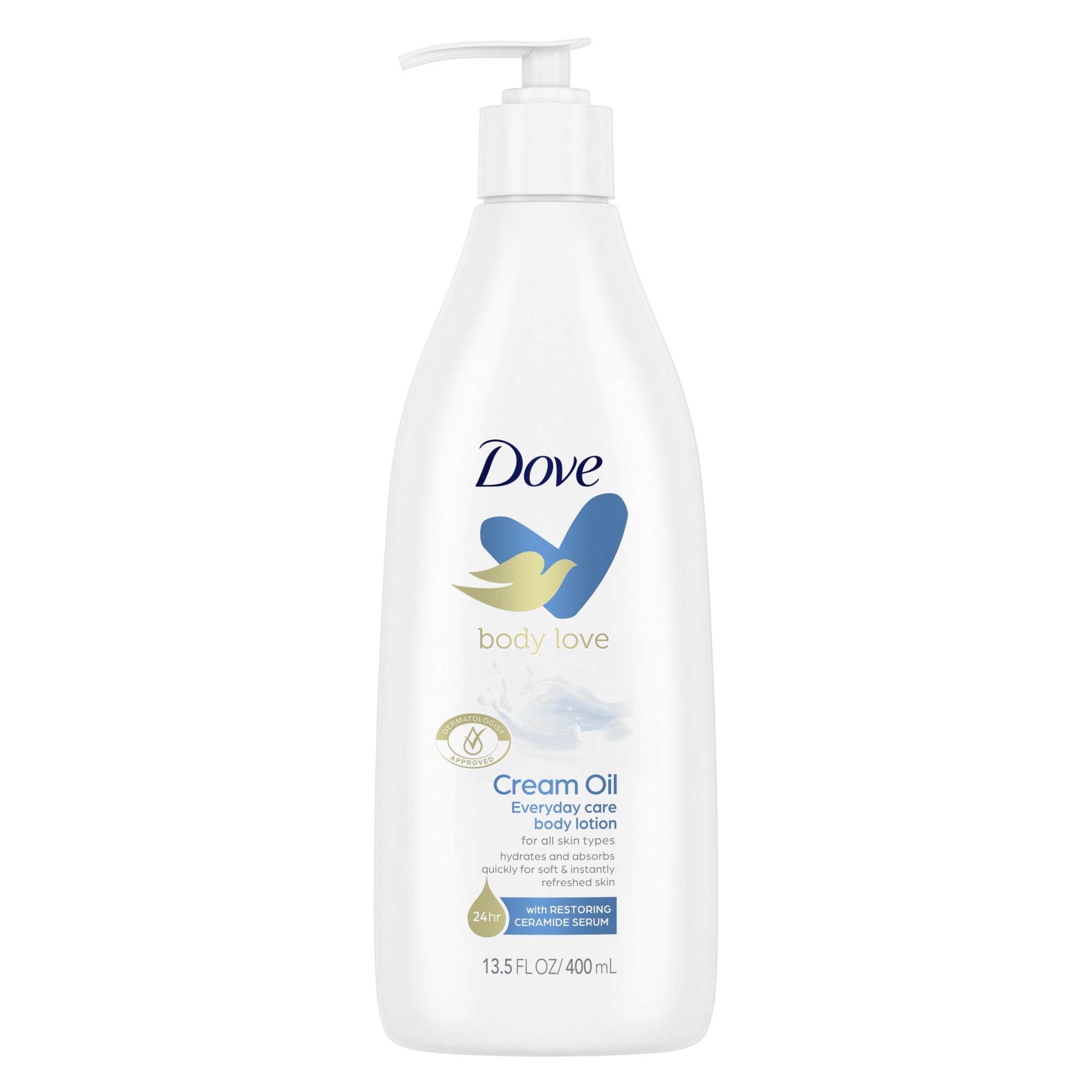 Dove Body Love Everyday Care Non Greasy Body Lotion Cream Oil for Dry Skin, 13.5 fl oz | MTTS415