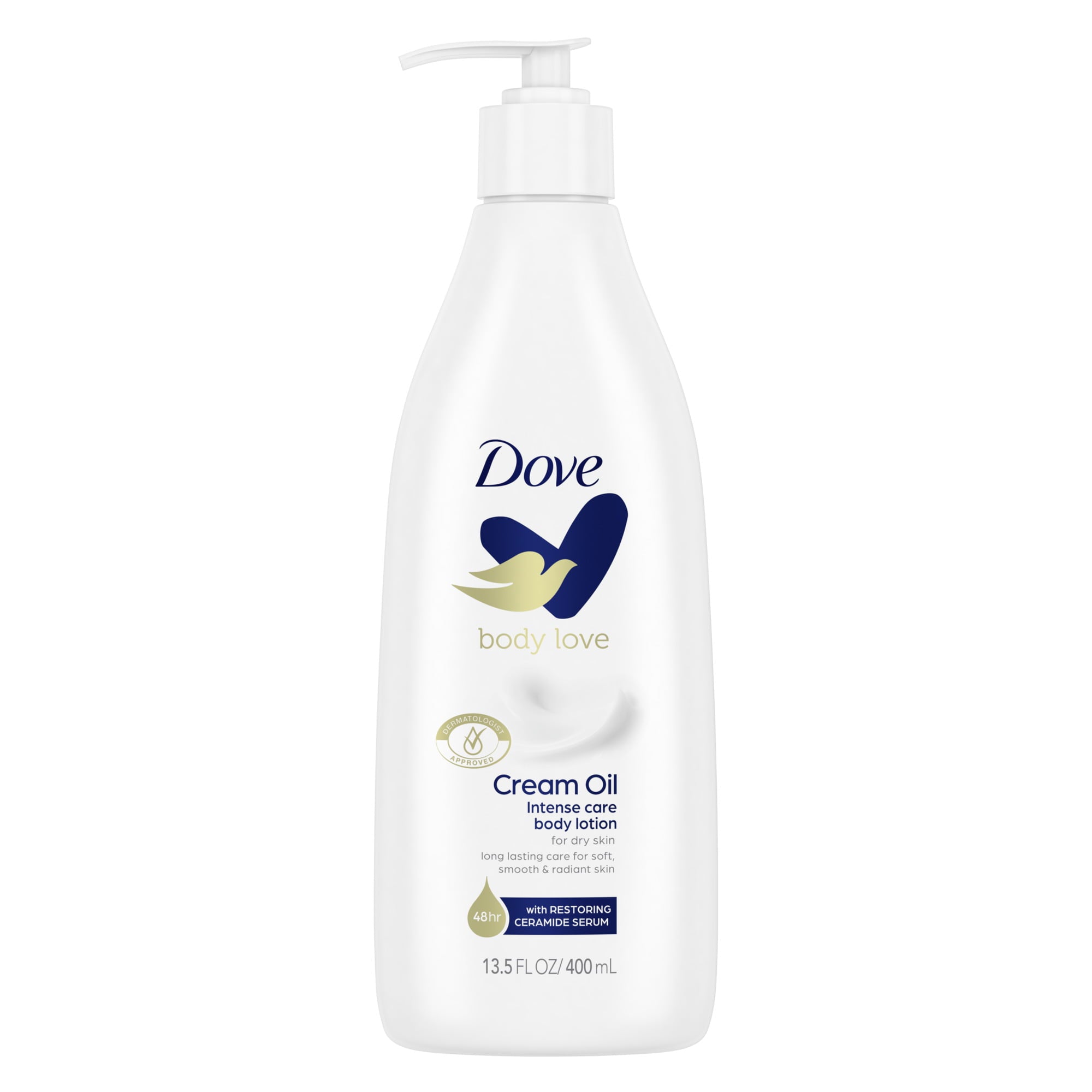 Dove Body Love Intense Care Non Greasy Body Lotion Cream Oil for Dry Skin, 13.5 fl oz | MTTS410