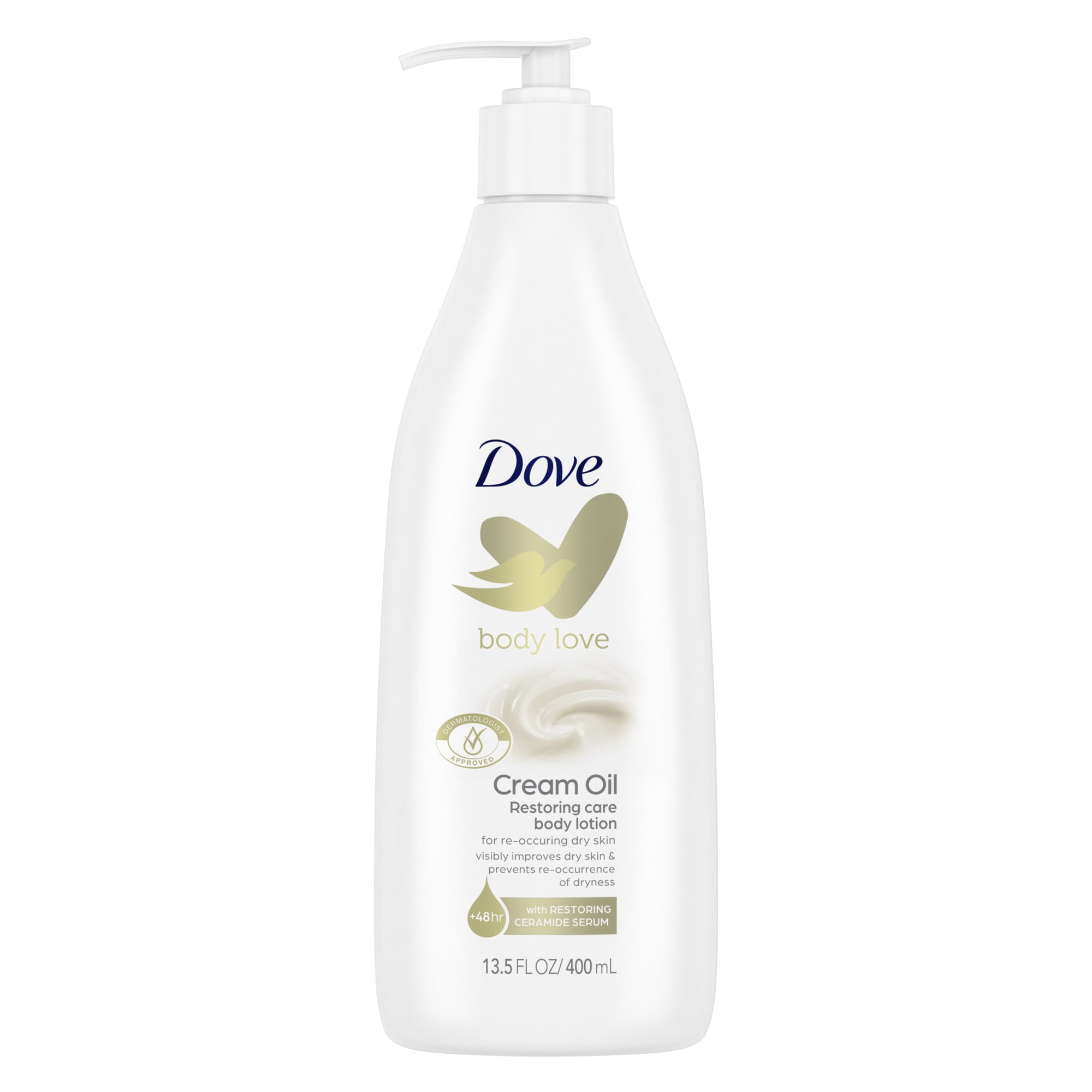 Dove Body Love Restoring Care Non Greasy Body Lotion Cream Oil for Dry Skin, 13.5 fl oz | MTTS412