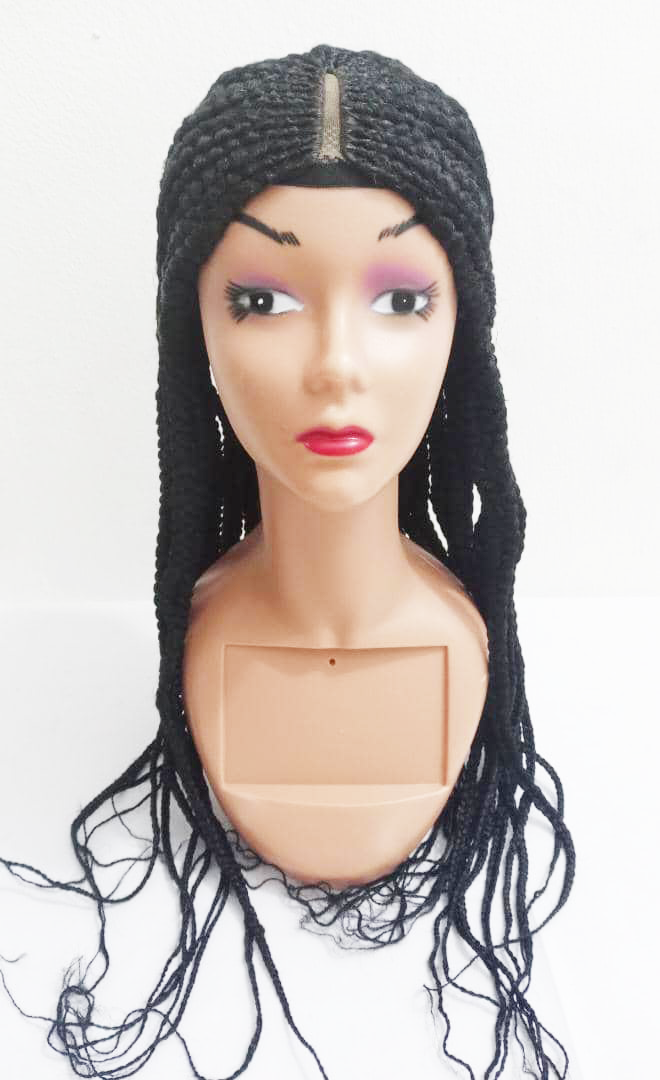Stylish Weave Front Long Braided Wig | EGN14d