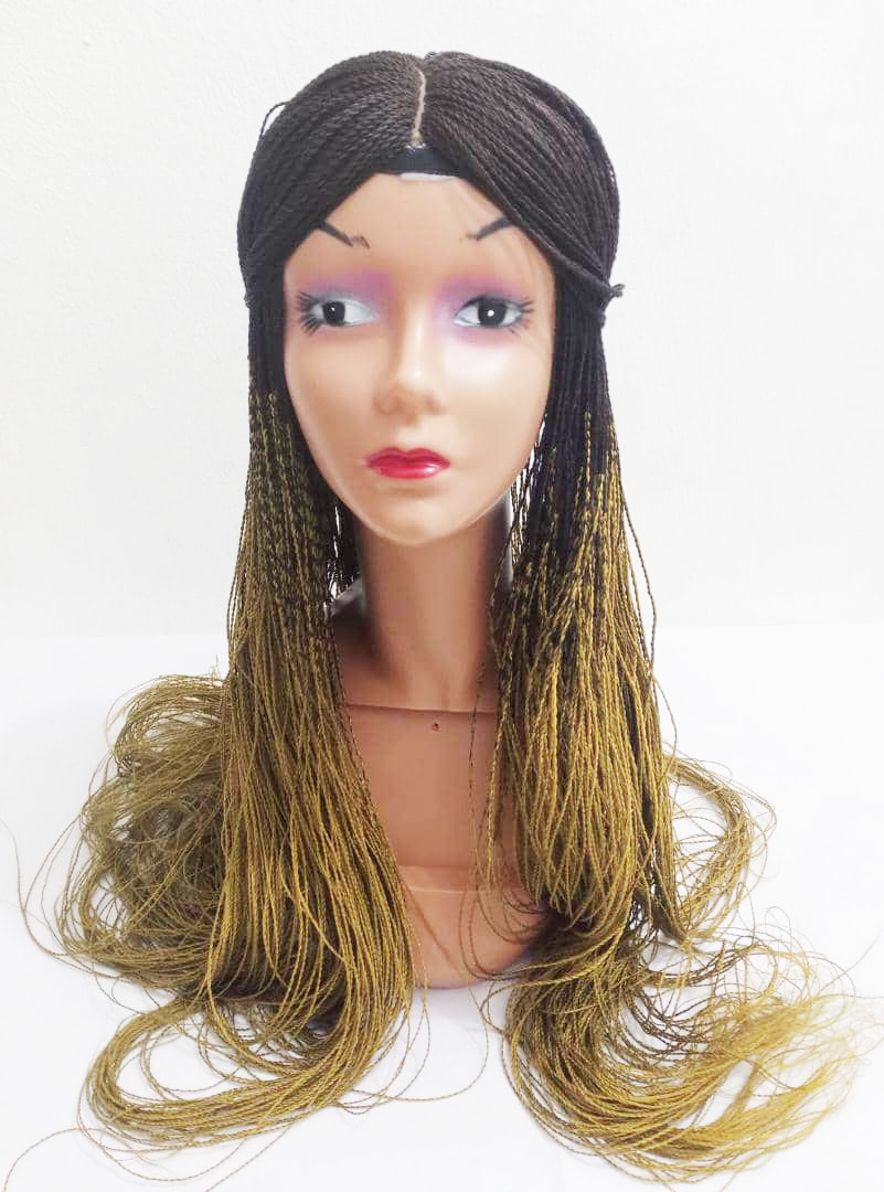 Full Xtra Long Mix Colour Hand Braided Wig | EGN7e