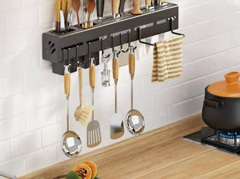 Aluminum Kitchen Utensil Rack Wall | Mounted for Homes, Hotels, and Restaurants TCHG280a