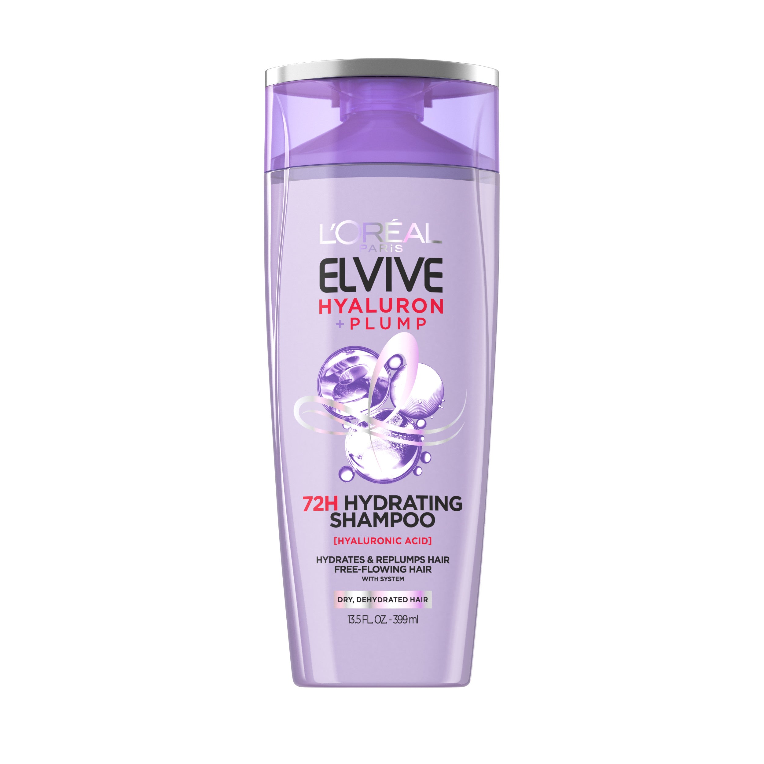 L'Oreal Paris Elvive Hyaluron Plump 72H Hydrating Shampoo, 13.5 fl oz | MTTS387