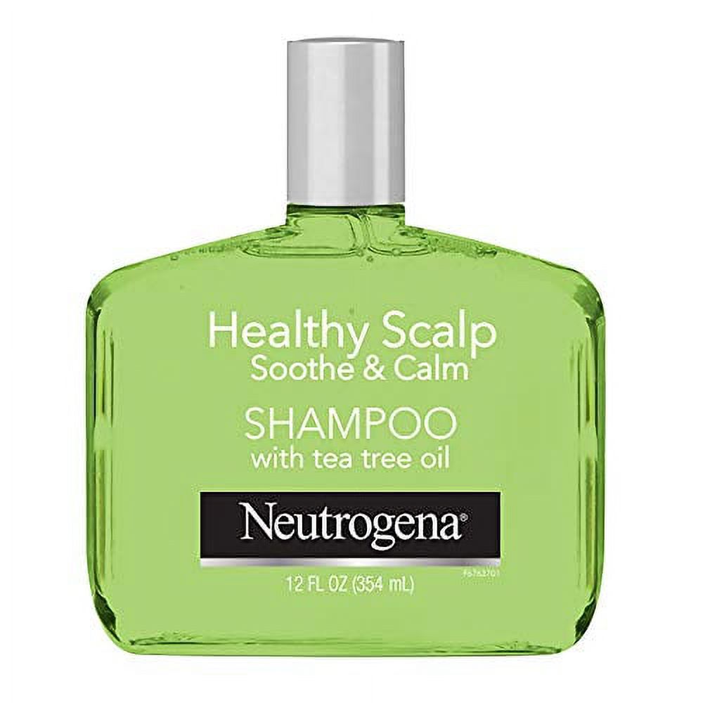 Neutrogena Soothing & Calming Healthy Scalp Shampoo to Moisturize Dry Scalp & Hair, with Tea Tree Oil, pH-Balanced, Paraben-Free & Phthalate-Free, Safe for Color-Treated Hair, 12oz | MTTS252
