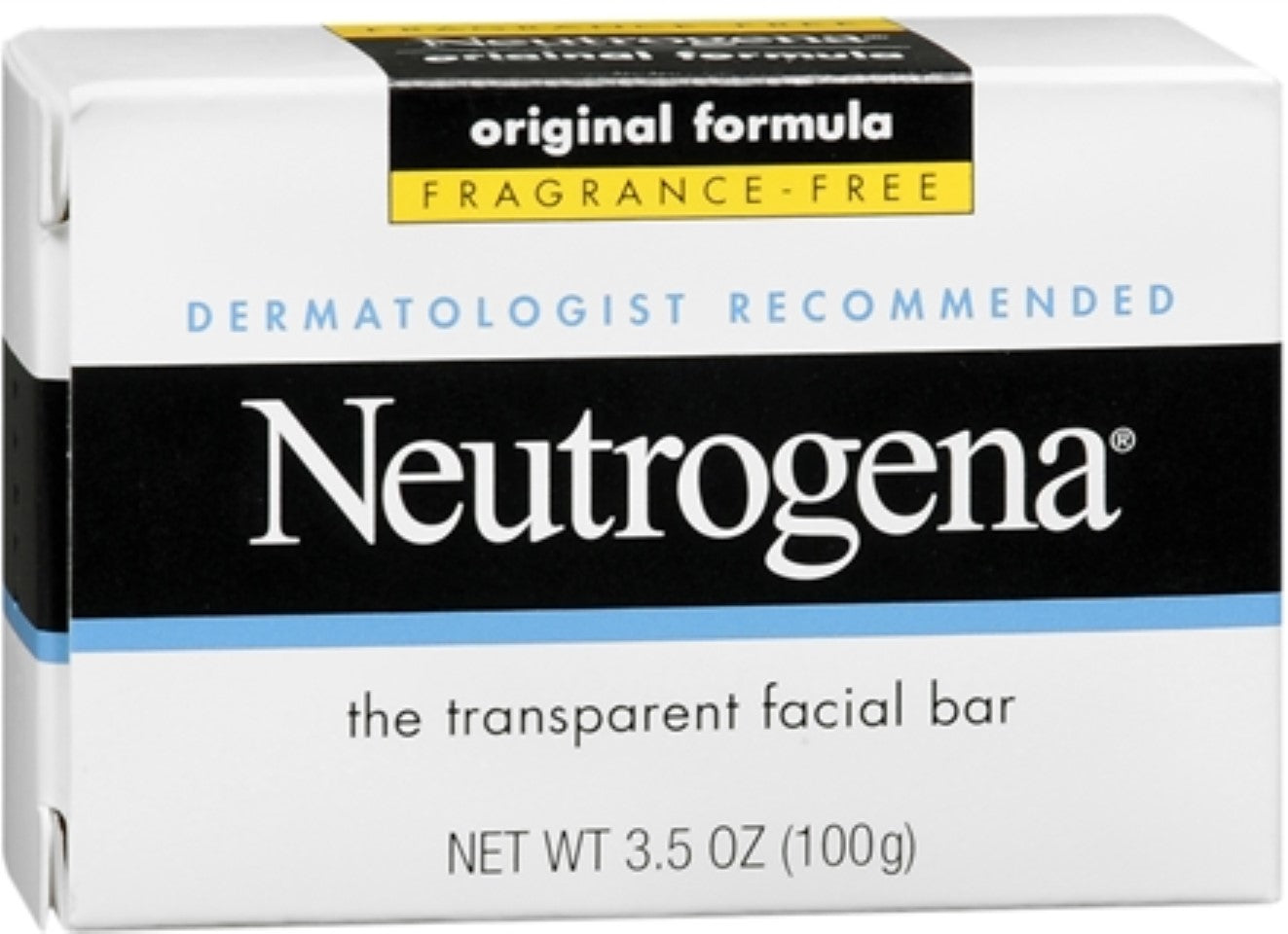 Neutrogena The Transparent Facial Bar Original Formula, Fragrance Free 3.50 oz | MTTS289