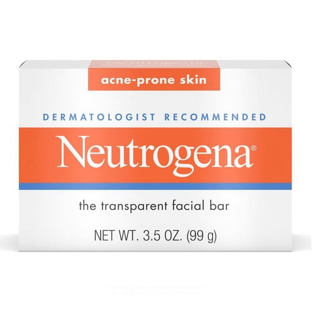 Neutrogena The Transparent Facial Bar Soap With Acne-Prone Skin Formula - 3.5 Oz | MTTS290