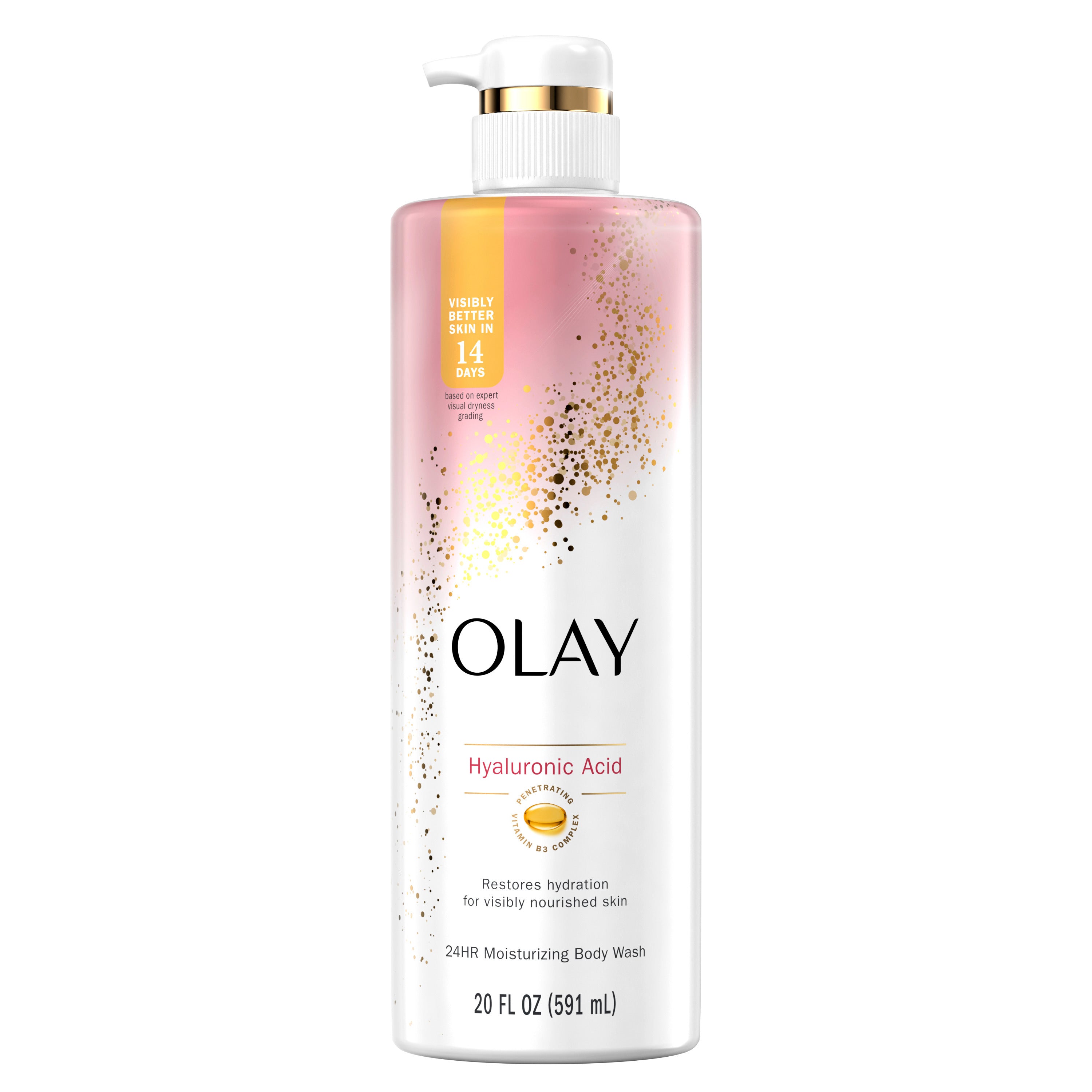 Olay Cleansing & Nourishing Liquid Body Wash with Vitamin B3 and Hyaluronic Acid, 20 fl oz | MTTS292