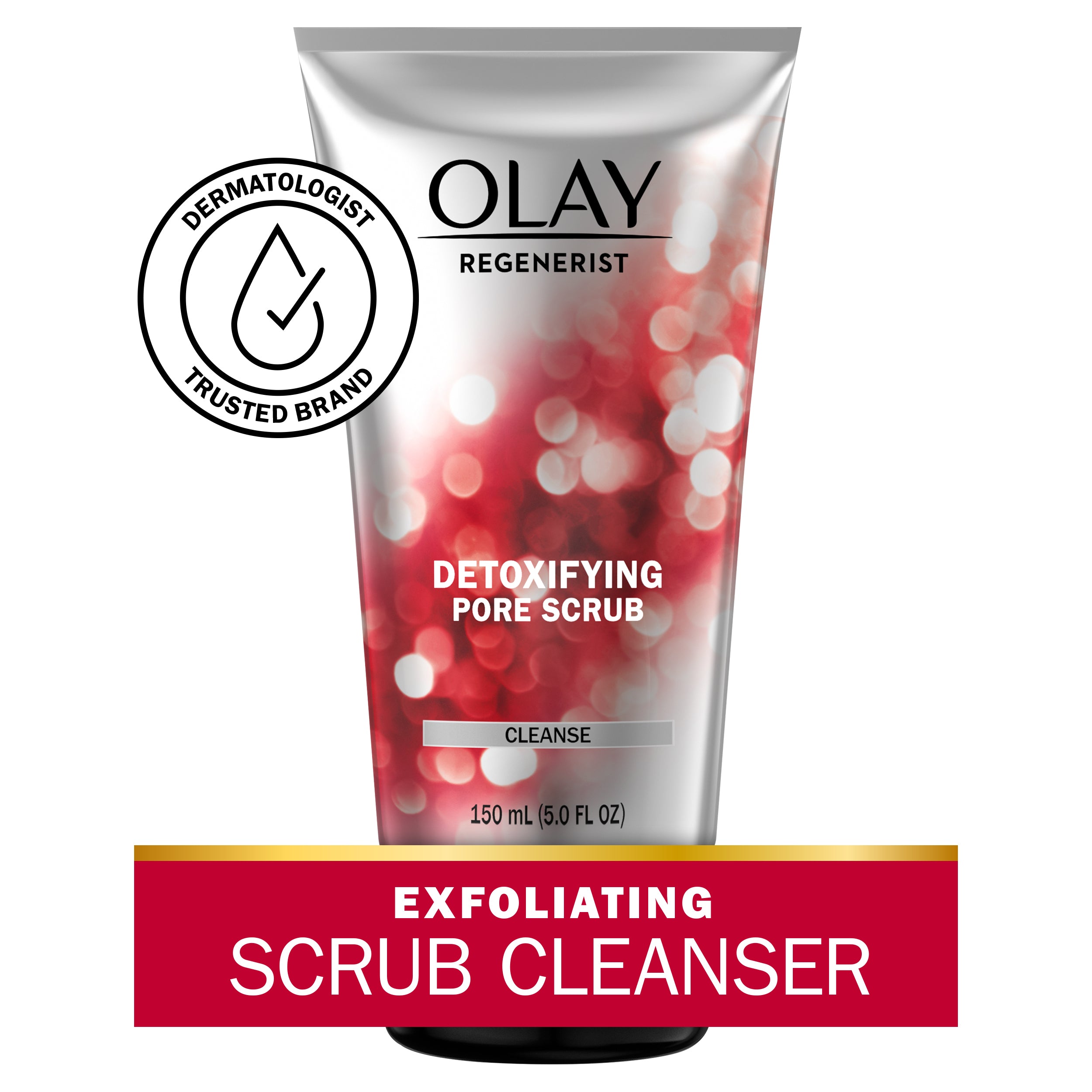 Olay Regenerist Detoxifying Face Wash, Pore Scrub Facial Cleanser, All Skins Types 5.0 fl oz | MTTS318