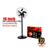 TRANSPARENT 16 Inches Rechargeable Standing Fan With Remote and Classic Design RCF02 | HBNG78a
