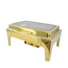 Rectangular Gold Chafing Dish for Homes, Hotels, and Restaurants | TCHG200a