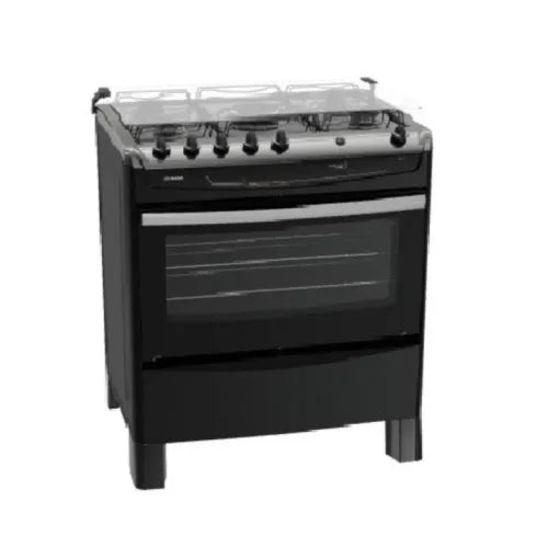 Scanfrost 5-Burner Gas Cooker with Gas Oven Black- CK7500B for Homes, Hotels, and Restaurants | TCHG65a