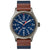 Timex   Unisex Expedition Scout Navy Blue-Brown Leather on Fabric Watch | LKRG75a