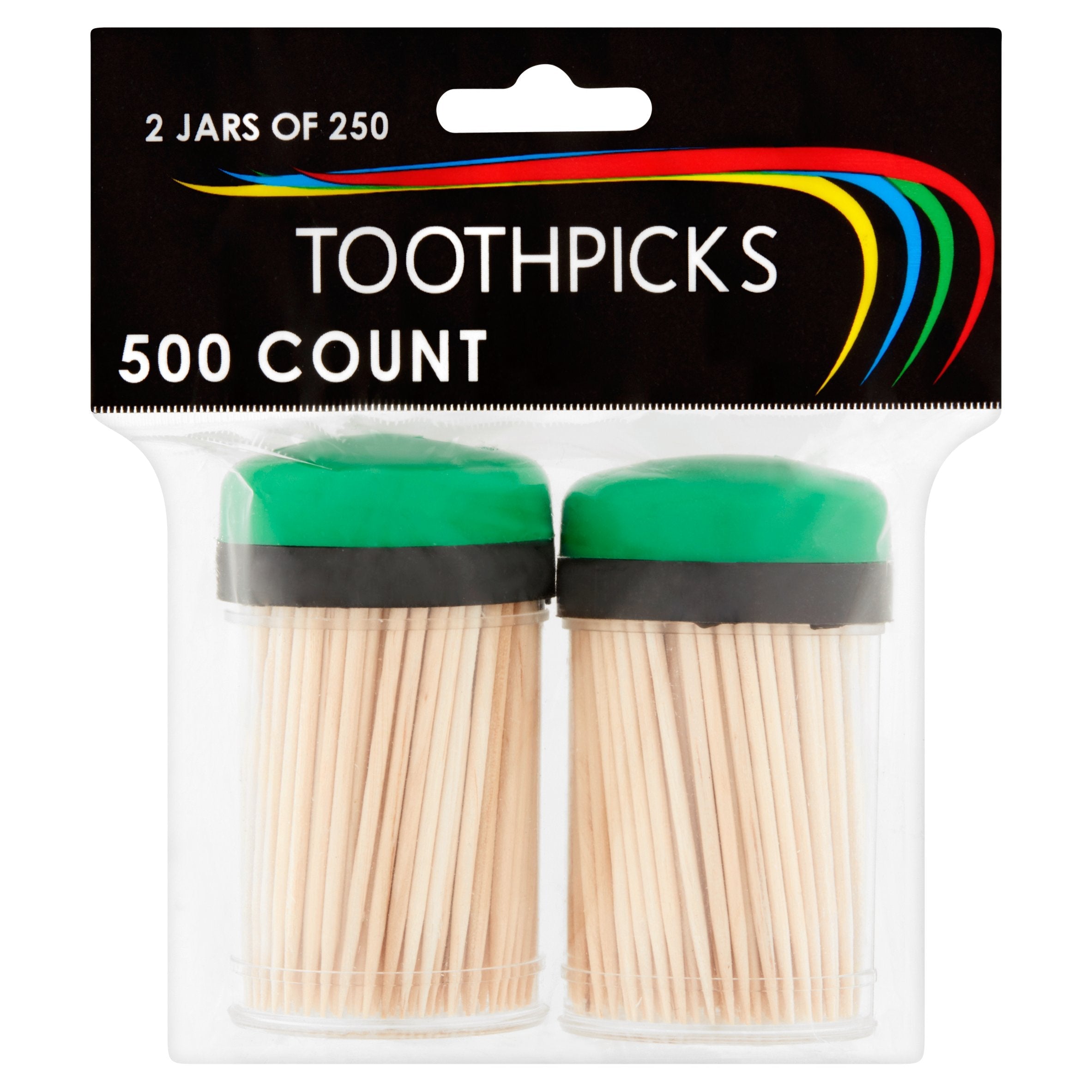 Two Jars of 250 Toothpicks for Total of 500 Toothpicks (Pack of 2) | AFRS205