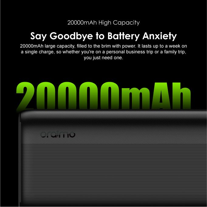 ORAIMO OPB-P204D Power-Bank 20000mAh Fast charging Ch| HBNG54a