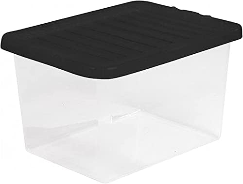 Wham Plastic Storage Box Polypropylene 30 Litres – Black for Homes, Hotels, and Restaurants | TCHG294a
