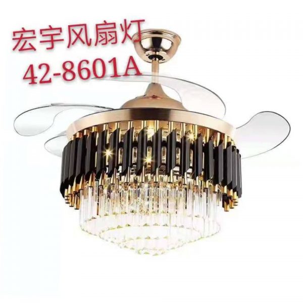 Crystal Chandelier With Fan & Amp; Music Player | PMTG8a