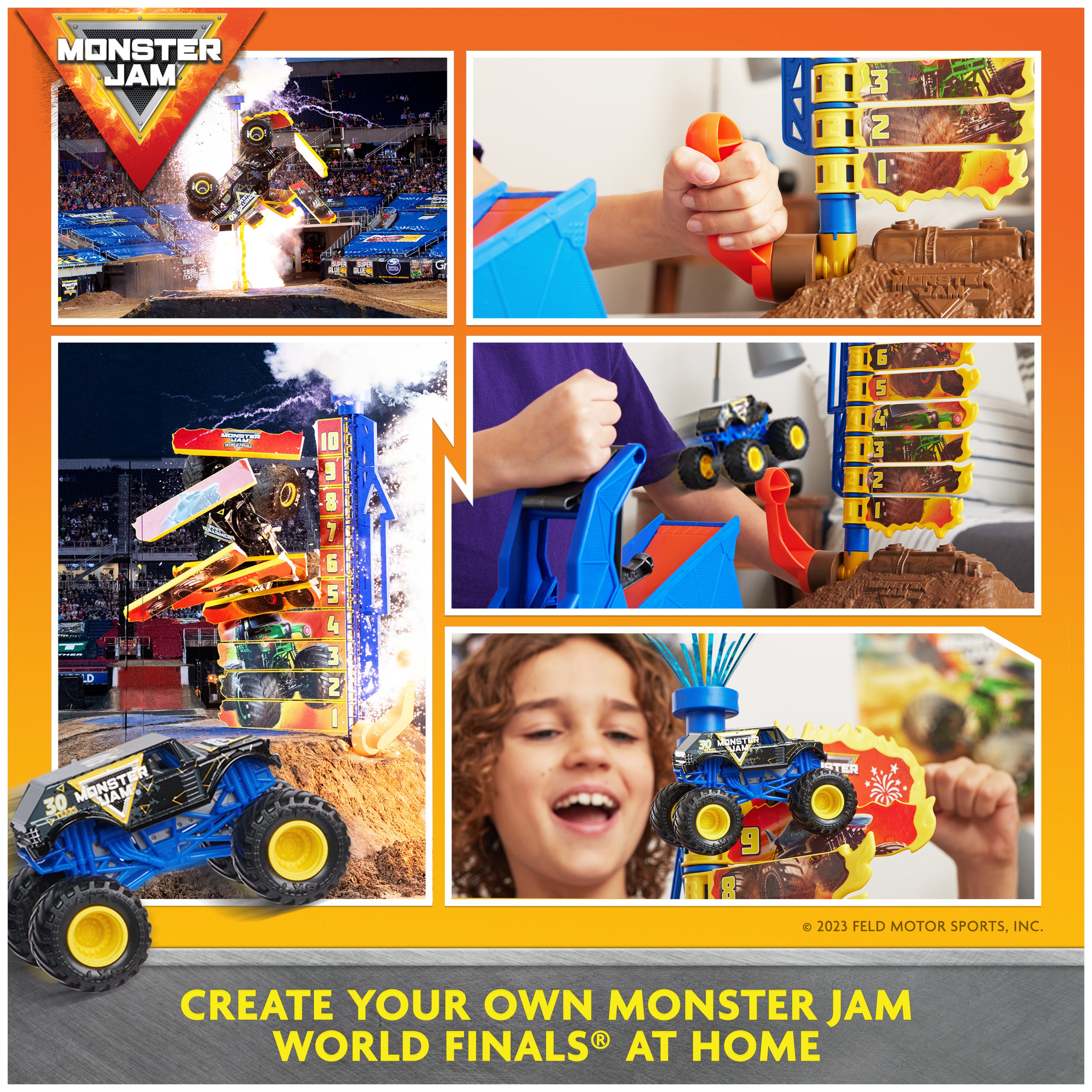 Monster Jam World Finals Big Air Challenge Playset with Monster Truck Vehicle, For Ages 3 and up | MTTS132
