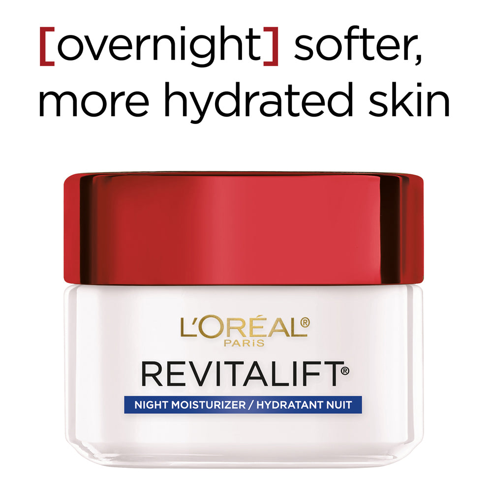 L'Oreal Paris Revitalift Night Moisturizer Anti Wrinkle Firming, 1.7 oz | MTTS404