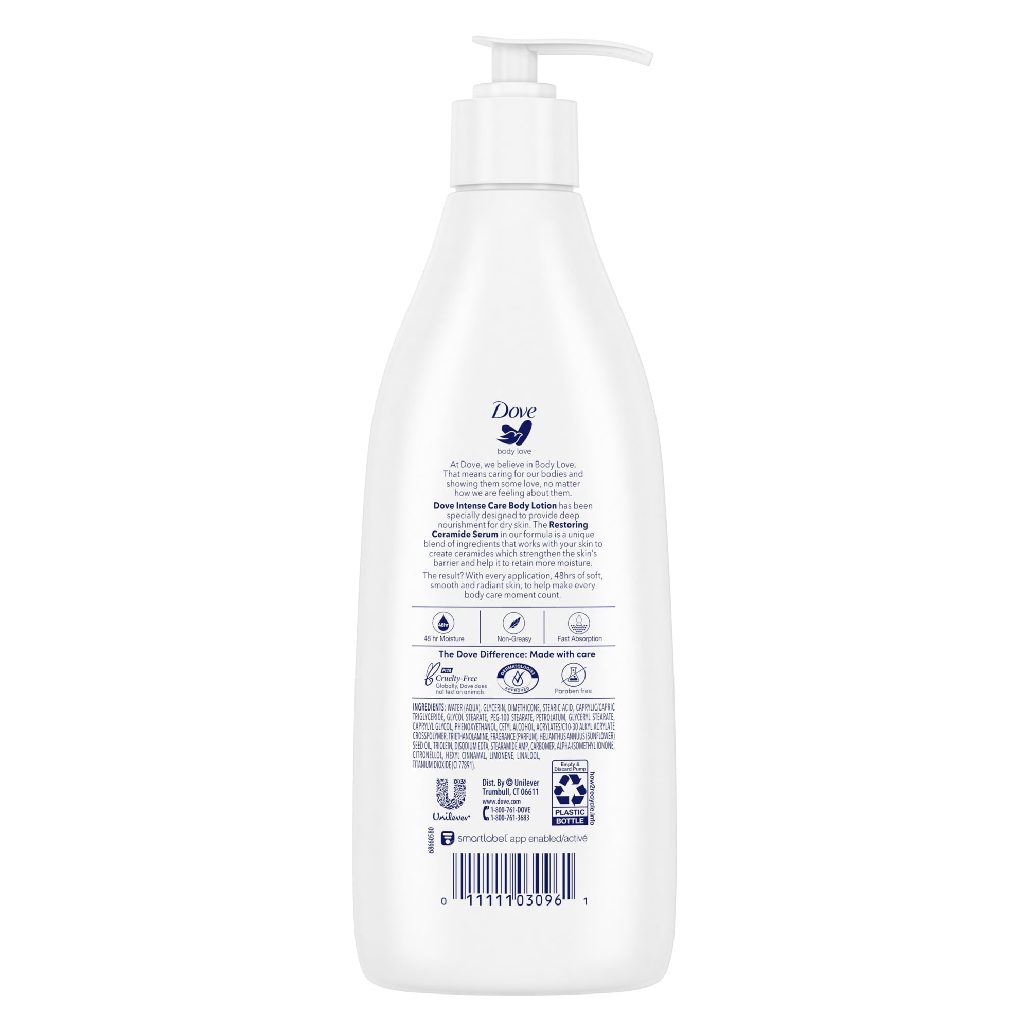Dove Body Love Intense Care Non Greasy Body Lotion Cream Oil for Dry Skin, 13.5 fl oz | MTTS410