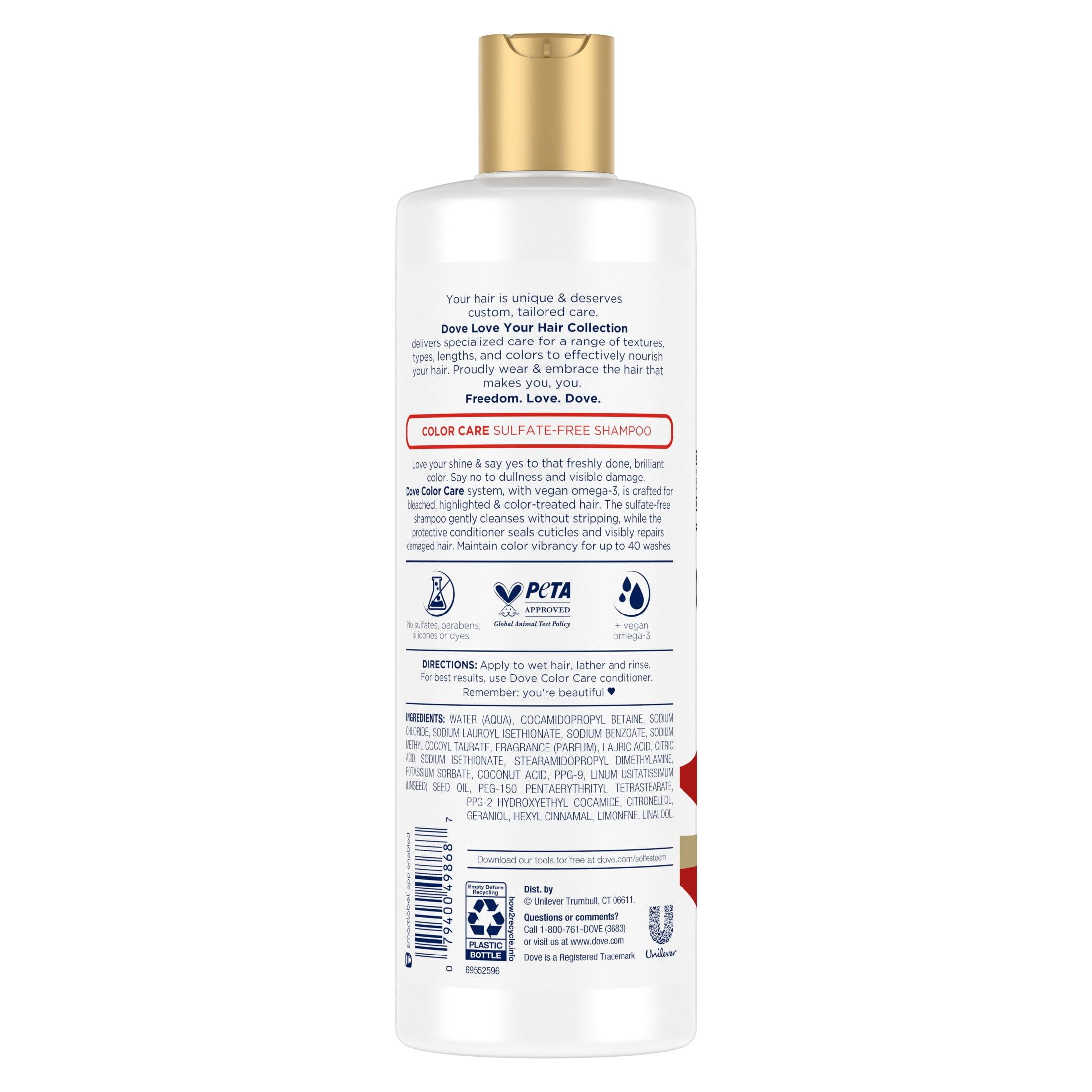 Dove Love Your Shine Color Care Daily Shampoo with Vegan Omega 3, 13.5 fl oz | MTTS453