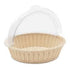 Woven Wicker Bread Basket With Transparent Roll UP Lid for Homes and Restaurants | TCHG206a