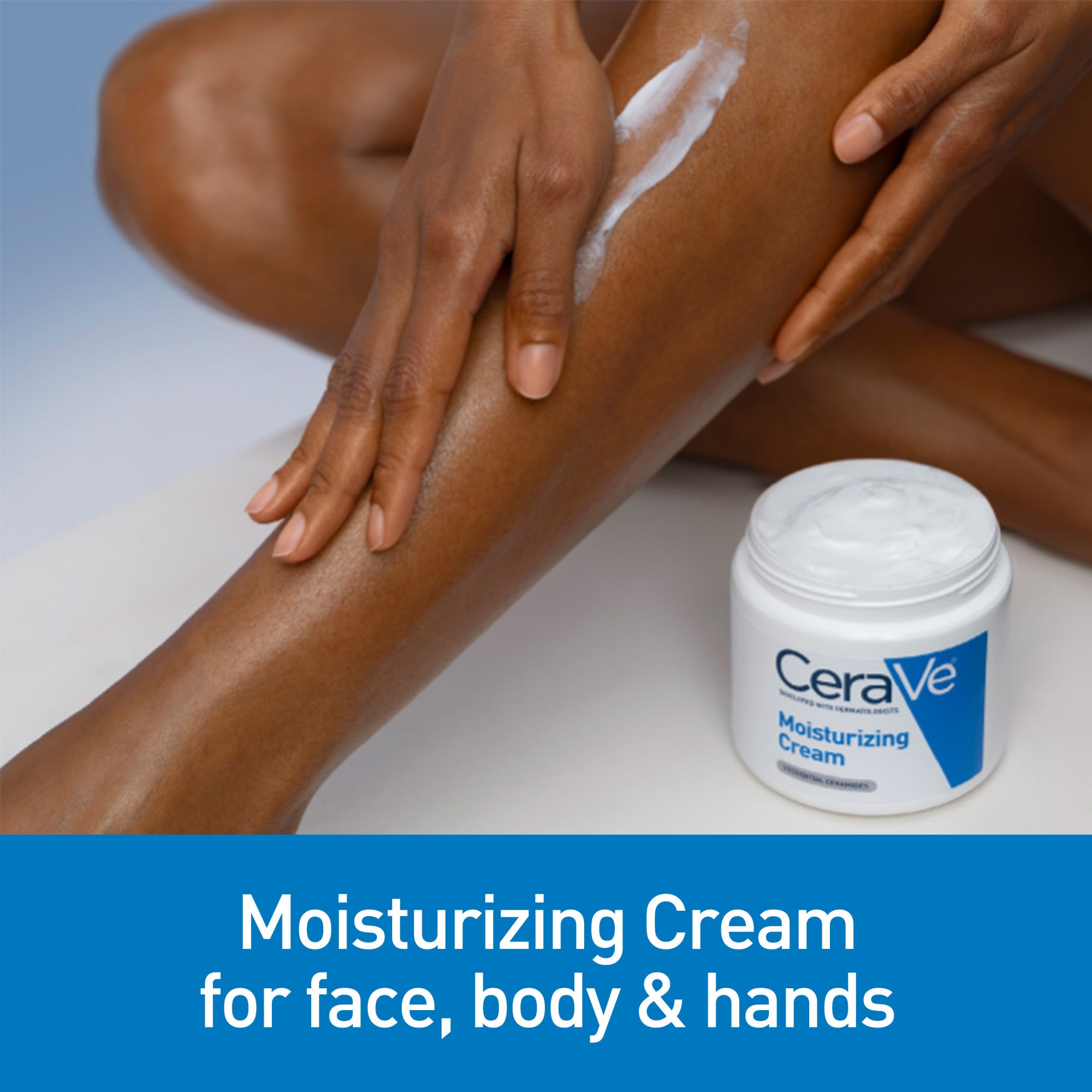 CeraVe Moisturizing Cream Jar for Face and Body for Normal to Dry Skin, 16oz | MTTS196