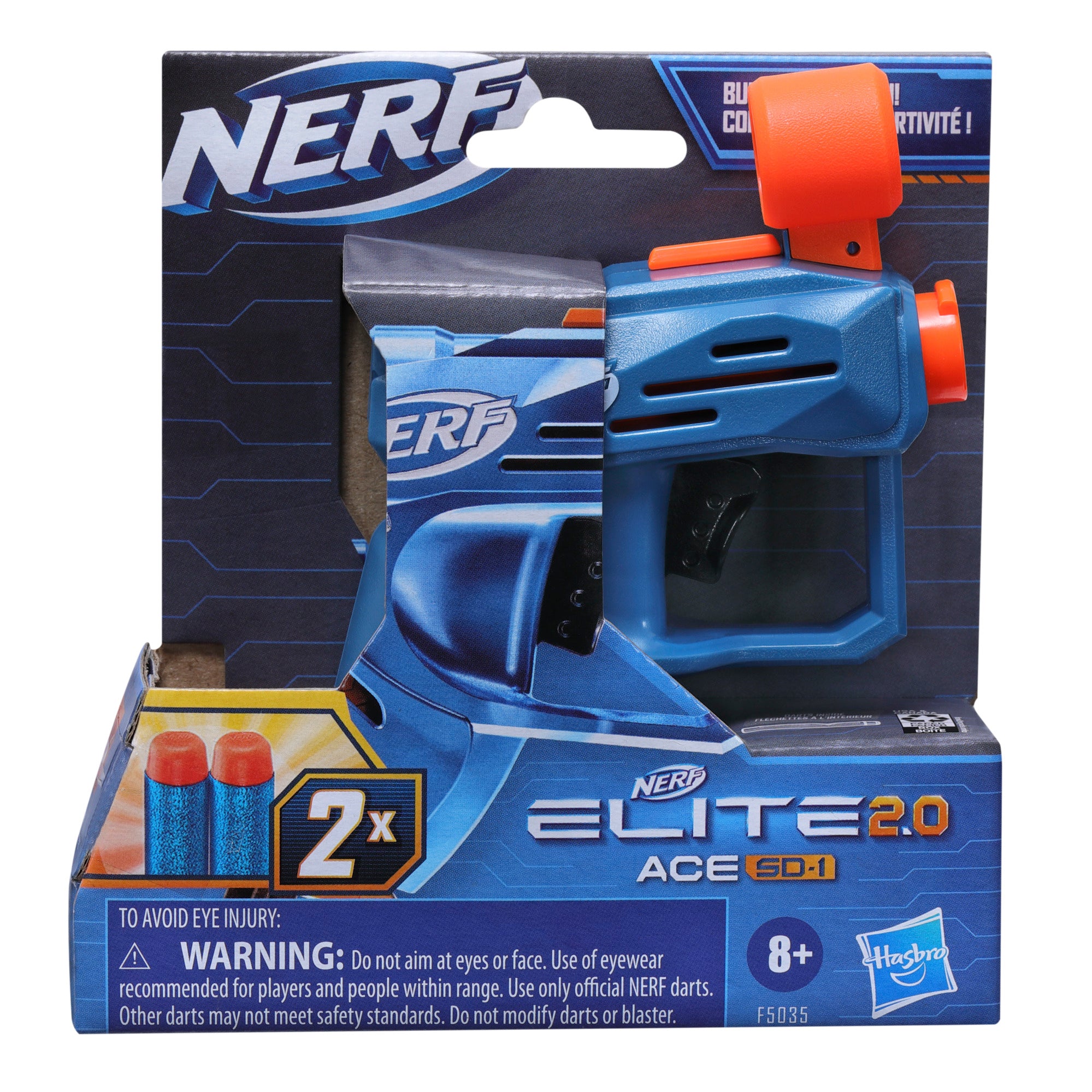 Nerf Elite 2.0 Ace SD-1 Kids Toy Blaster with 2 Darts | MTTS154