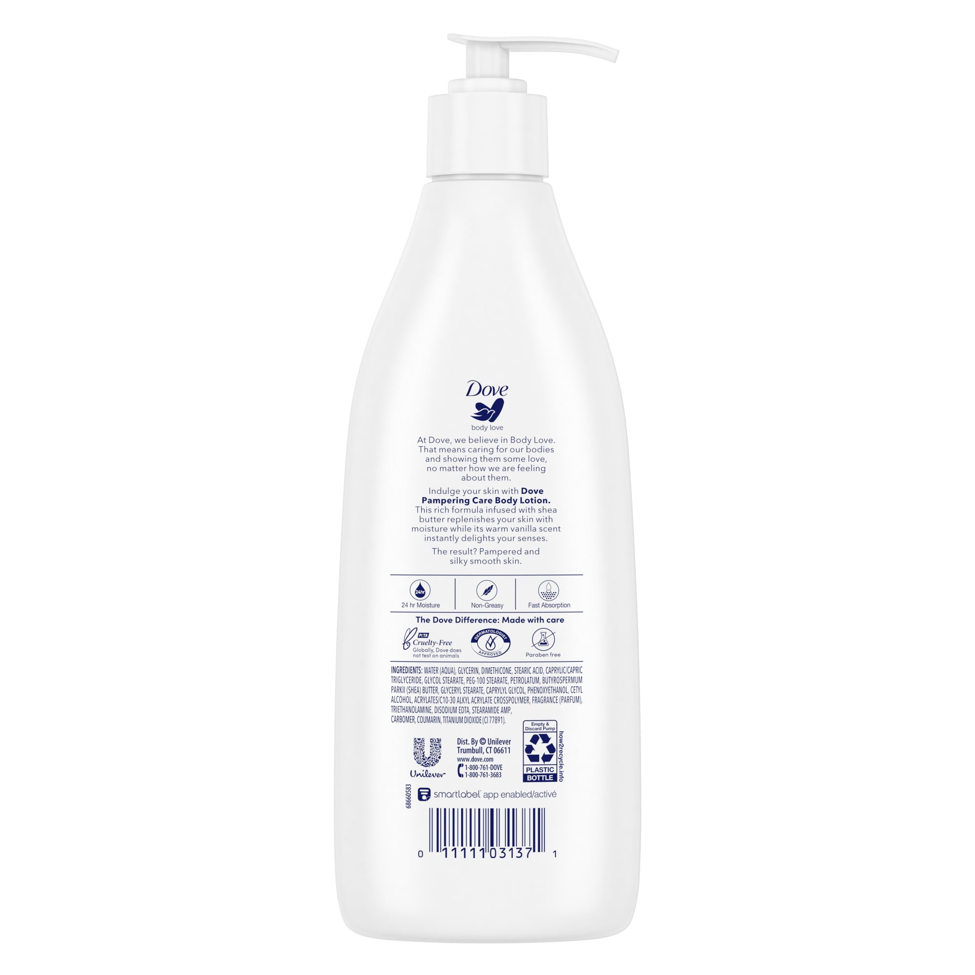Dove Body Love Pampering Care Non Greasy Body Lotion Cream Oil for Dry Skin, 13.5 fl oz | MTTS409
