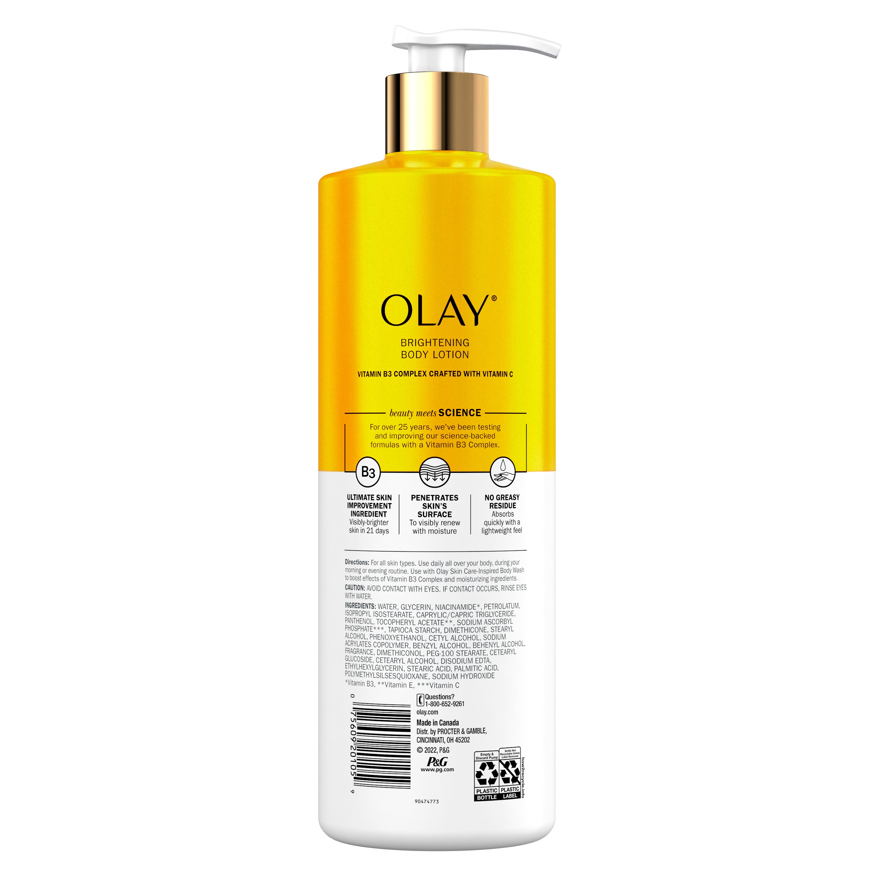 Olay Revitalizing and Hydrating Hand and Body Lotion with Vitamin C, 17 fl oz | MTTS308