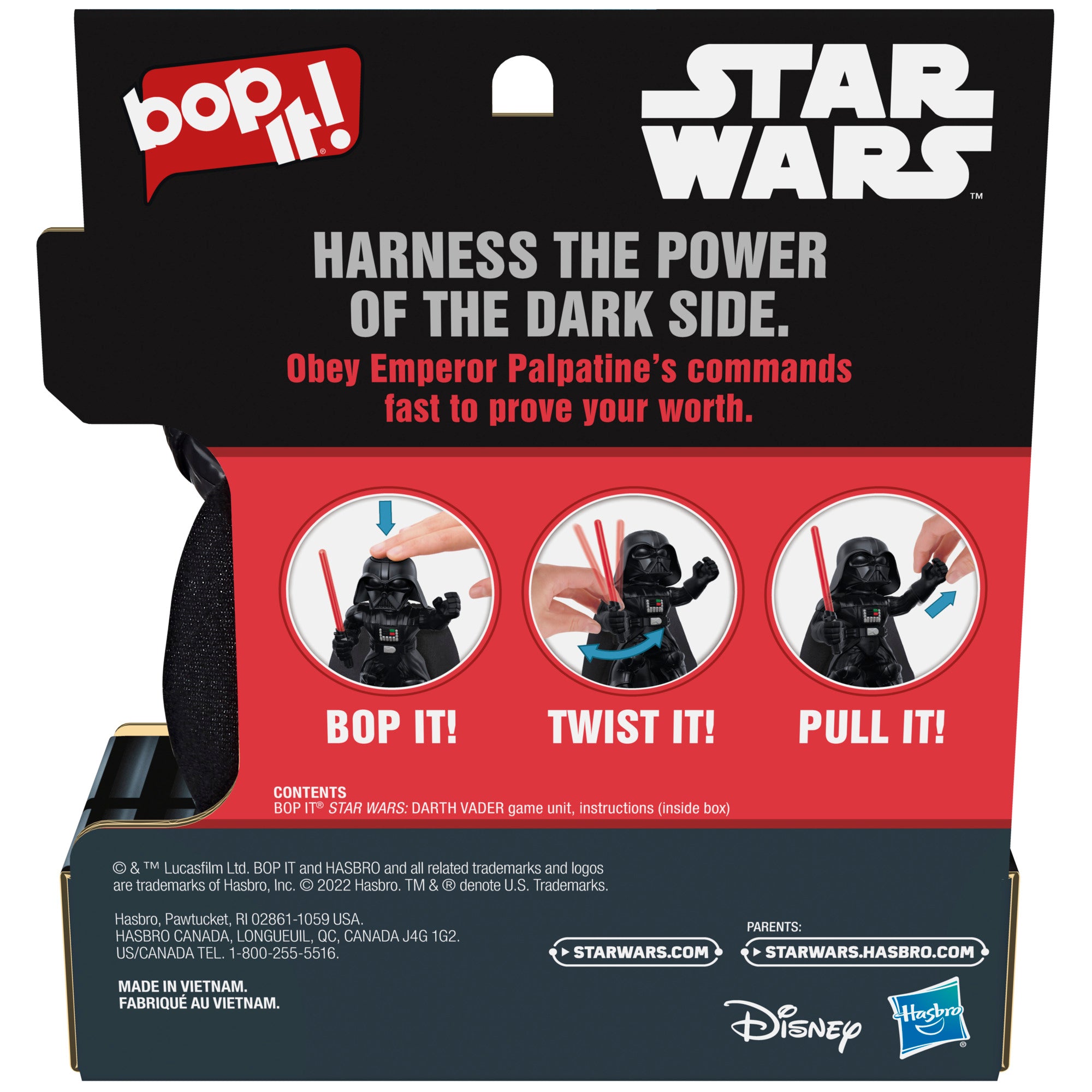 Bop It! Star Wars Darth Vader Edition Game, Features the Voice of Emperor Palpatine, Ages 8 and Up | MTTS171