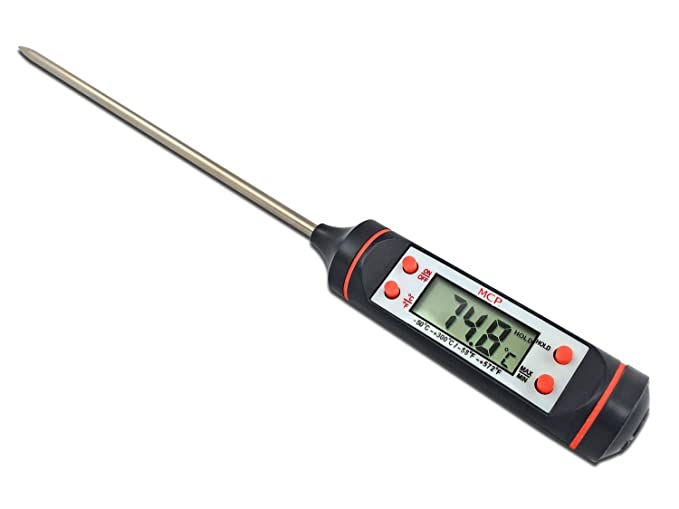Digital Food Probe Meat Thermometer Sensor, BBQ Kitchen Cooking Tool, Black | TCHG262a