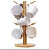 Bamboo Mug Holder Tree with 6 Hooks for Homes, Hotels, and Restaurants | TCHG281a