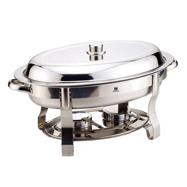 Oval Chafing Dish with Fuel Holders and Water Pan | TCHG190a
