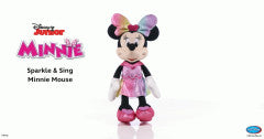 Disney Junior Minnie Mouse Sparkle and Sing Minnie Mouse, 13 Inch Feature Plush with Lights and Sounds, Kids Toys for Ages 3 up | MTTS138