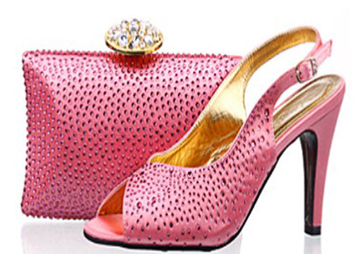 Fashionable Charming Handbag and Shoe Matching Set | SBK11793C | AFRS394