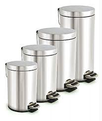 Stainless Steel Pedal Bin – 30L, 20L, 12L, 3L Waste Bin for Hotels and Restaurants | TCHG173a