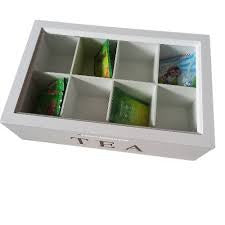 Wooden Tea Box with 8 Storage Compartments for Tea Collection | TCHG205a